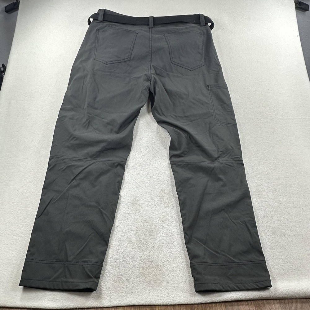 Simms Pants Mens 40 Gray Nylon Fishing Outdoor Hiking Belted Stretch Double Knee - Picture 4 of 16
